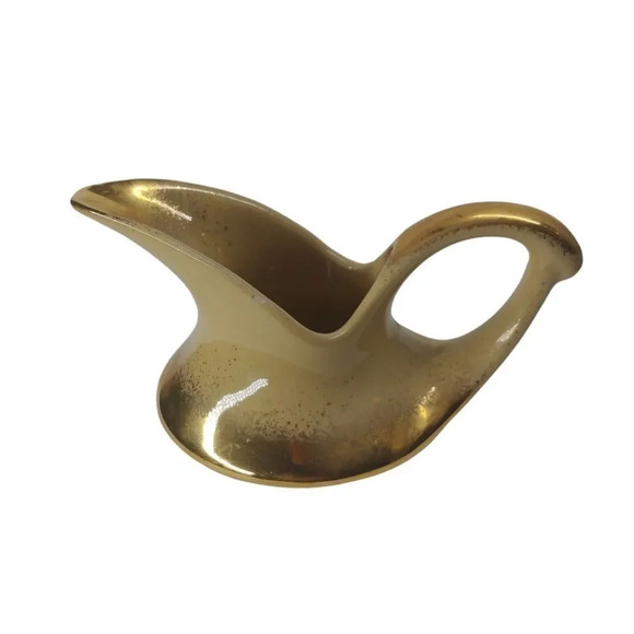 Vintage Pearl Ceramic Tea  Set, Yellow, Gilded 22k Carat Accents, 3 Piece Set - Picture 8 of 16